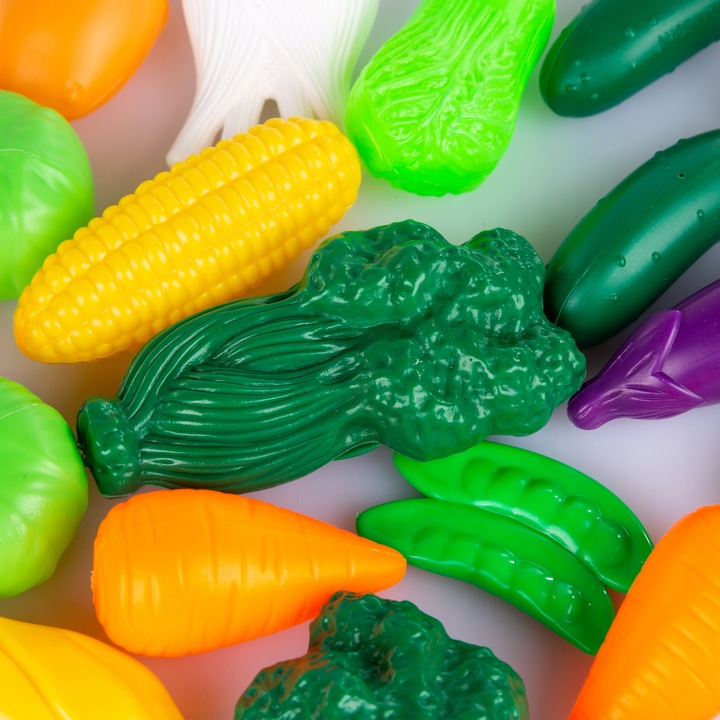 KINDERPLAY PLASTIKOWE WARZYWA OWOCE DO KUCHNI DLA DZIECI 120 elementów