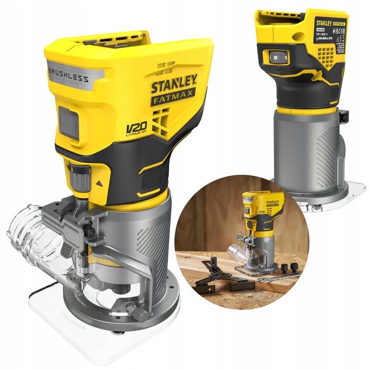 STANLEY AKUMULATOROWA FREZARKA KRAWĘDZIOWA BEZSZCZOTKOWA 18V 8mm SFMCW400B