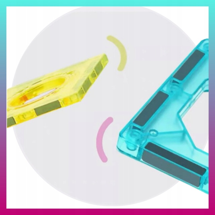 Klocki MAGNETYCZNE DUŻE 202EL Świecące TOR KULKOWY Kulodrom Magnetic Blocks