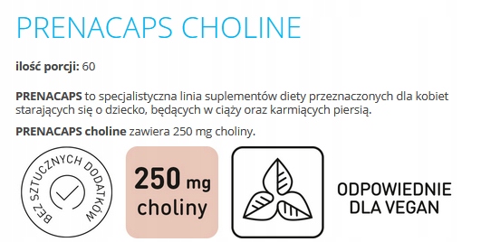 ForMeds PRENACAPS choline 250mg suplement Ciążowy