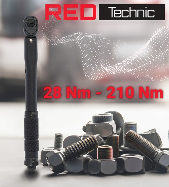 Klucz DYNAMOMETRYCZNY do Kół 1/2'' 28-210Nm z Blokadą Certyfikat Kalibracji