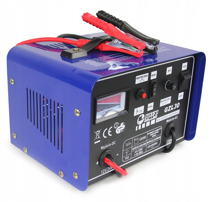 PROSTOWNIK Z FUNKCJĄ SZYBKIEGO ŁADOWANIA 30-250 Ah DO AKUMULUATORÓW AUTA
