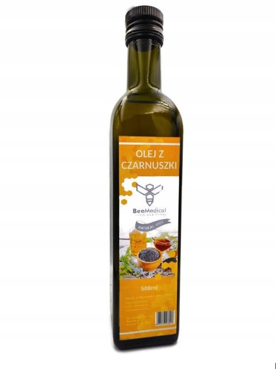 Olej z Czarnuszki 100% 500ml Tloczony na Zimno, Niefitrowany