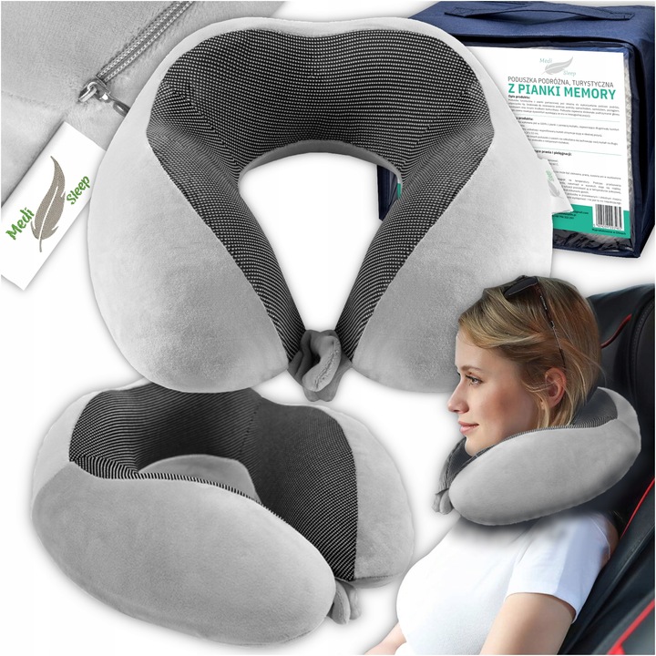 PODUSZKA PODRÓŻNA TURYSTYCZNA NA SZYJĘ ZAGŁÓWEK DO SAMOCHODU MEMORY