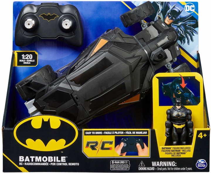 BATMAN BATMOBILE ZDALNIE STEROWANY POJAZD AUTO RC DC COMICS
