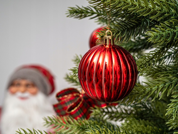 ZESTAW BOMBEK CHOINKOWYCH 115 szt BOMBKI MIX WZORY NIETŁUKĄCE