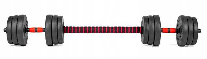 HANTLE regulowane 2x20KG sztanga KETTLEBELL zestaw HANTLI 6w1 GRYFY uchwyty