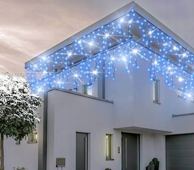 GIRLANDA ZEWNĘTRZNA 240LED 15M GRUBY ZIELONY KABEL FLESZ FLASH BŁYSK ISKRA