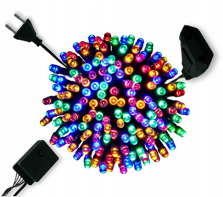 Lampki CHOINKOWE 300 LED MULTIKOLOR zewnetrzne/wewnetrzne z programatorem
