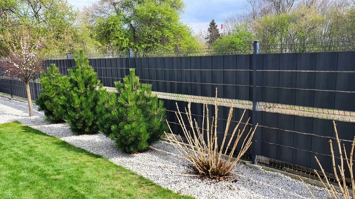 TAŚMA OGRODZENIOWA 19cmx50m +UV OSŁONA NA OGRODZENIA PANELOWE PŁOT ANTRACYT