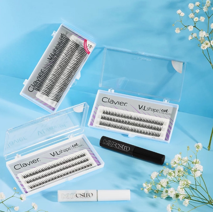 Kępki rzęs Clavier V&L Shape cat eyelashes skręt L - 10mm