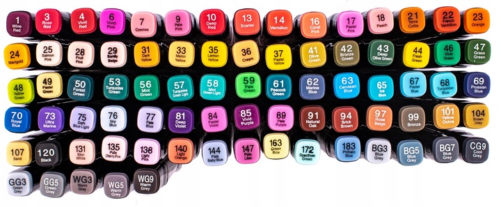 MARKERY FLAMASTRY PISAKI ALKOHOLOWE DWUSTRONNE PRO ZESTAW 80x 80SZT + TORBA