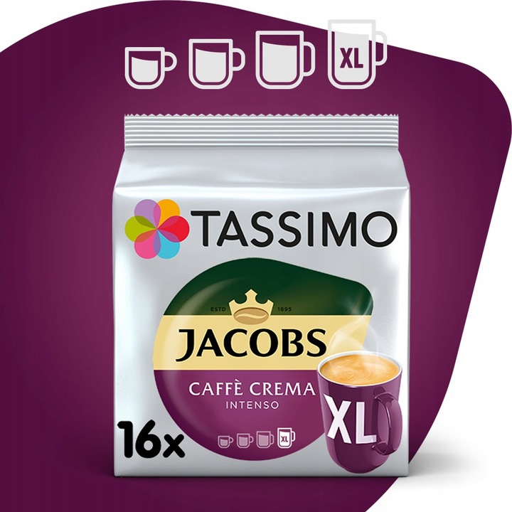 Kapsułki Tassimo Caffe Crema XL Intenso, 5+1 opakowanie GRATIS!