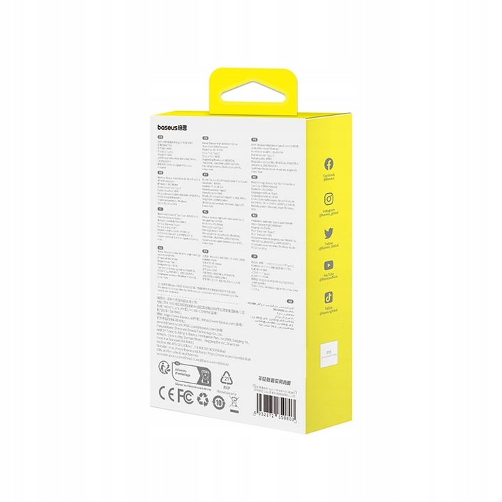 BASEUS KABEL USB C/HDMI 8K 60Hz UHD THUNDERBOLT ADAPTER MOCNY PRZEWÓD 1,5m