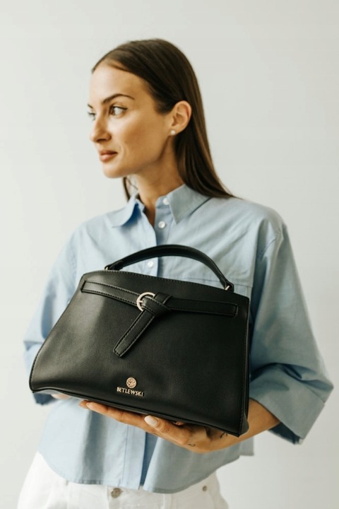 BETLEWSKI torebka wizytowa z ekoskóry ekologiczna wygodna wieczorowa