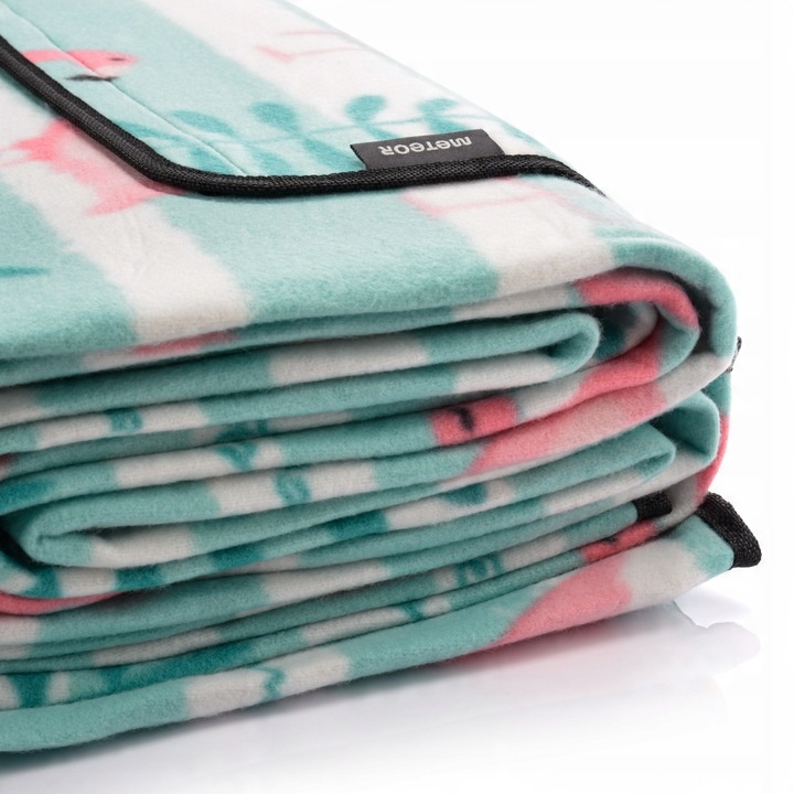 KOC PIKNIKOWY METEOR 150x190 ALU FLAMINGI 3 warstwowy kompaktowy na rzep