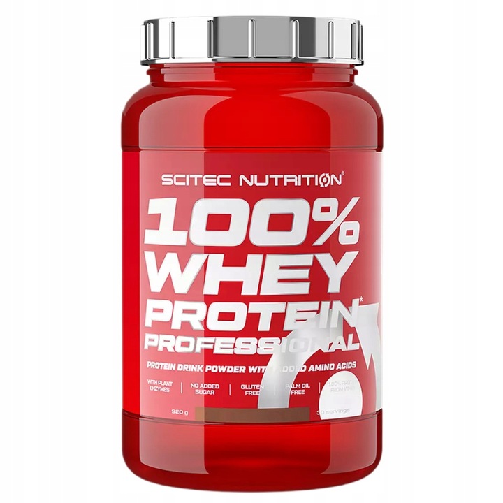 SCITEC 100% WHEY PROTEIN 920 G BIAŁKO + SCITEC SHAKER 700 ml + PRÓBKA