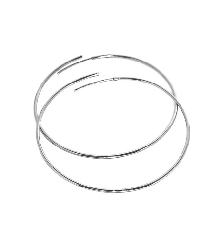 Kolczyki srebrne koła kółka 6cm