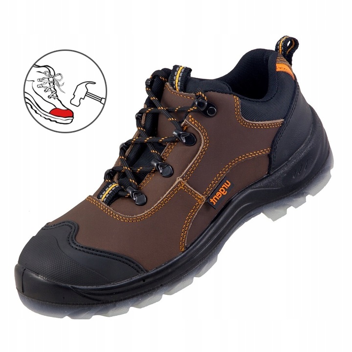 SKÓRZANE buty robocze 220 S1 półbuty z podnoskiem URGENT r. 43