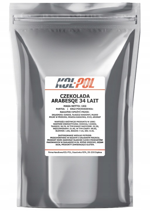 CZEKOLADA BELGIJSKA 34% MLECZNA 1kg Fontann founde | Kol-Pol
