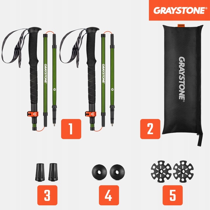 KIJE TREKKINGOWE SKŁADANE KIJKI W GÓRY DO CHODZENIA PO GÓRACH REGULOWANE