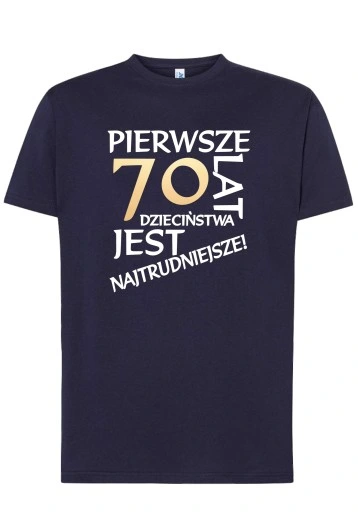 KOSZULKA MĘSKA PIERWSZE 30 40 50 60 70 URODZINY