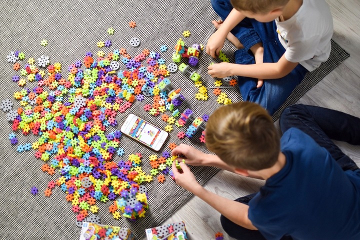 KLOCKI KONSTRUKCYJNE WAFLE MELI Basic Constructor 200 El MINI WAFFLE PUZZLE