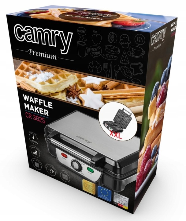 Gofrownica Camry CR 3025 1500 W 4 gofry