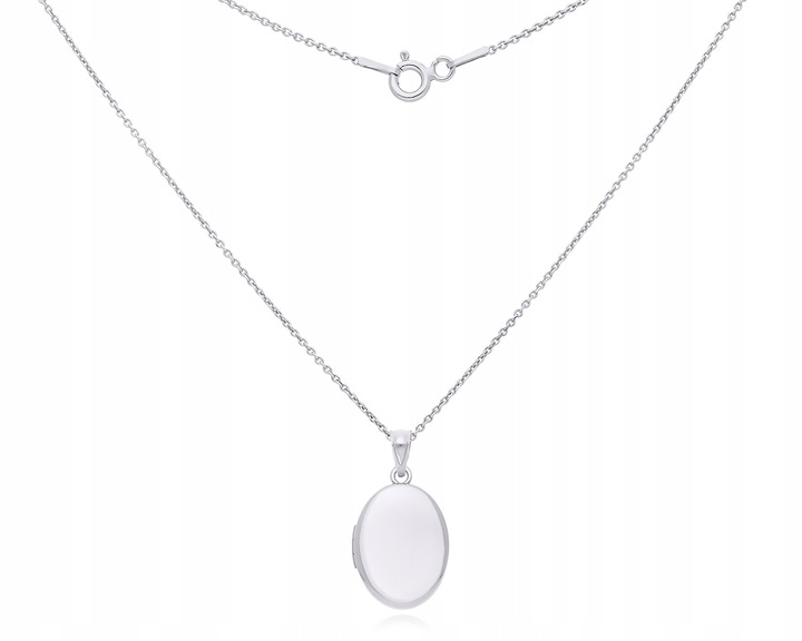 Srebrny łańcuszek z SEKRETNIKIEM NA ZDJĘCIA + Grawer dł. 50 cm 925