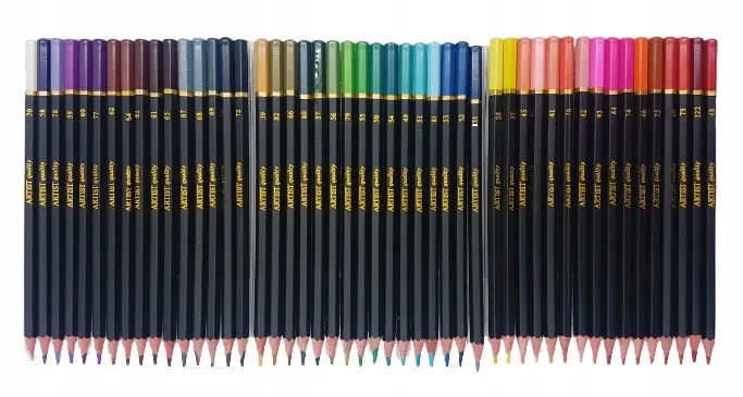 KREDKI OŁÓWKOWE PROFESJONALNE MIĘKKIE DO RYSOWANIA ZESTAW KREDEK 46 W ETUI