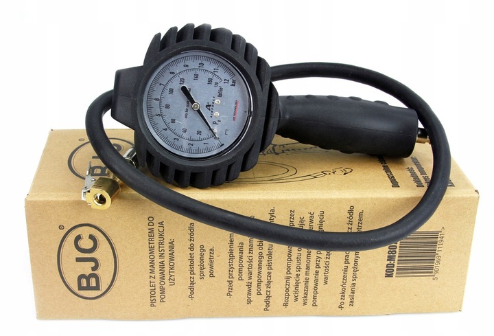 PISTOLET DO POMPOWANIA KÓŁ OPON PNEUMATYCZNY Z MANOMETREM KOMPRESORA POMPKA