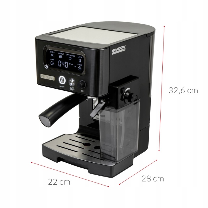 EKSPRES DO KAWY CIŚNIENIOWY KOLBOWY PÓŁAUTOMATYCZNY WEBBER 15 BAR M5