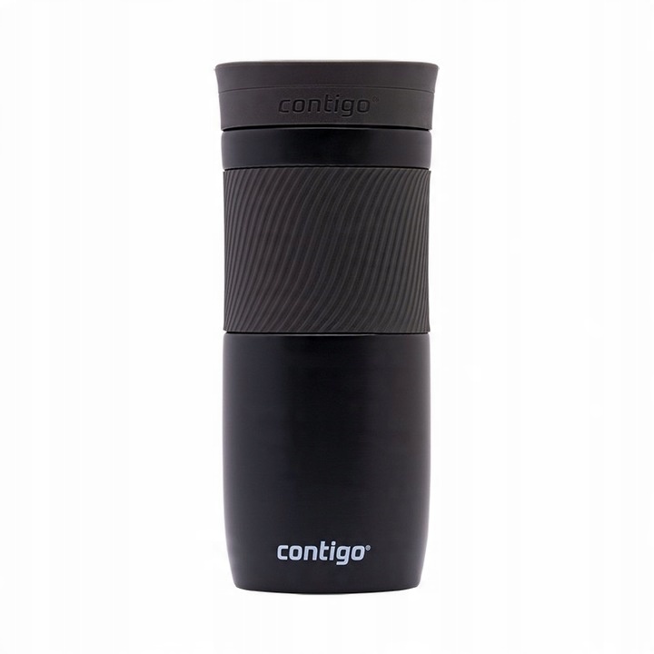 KUBEK TERMICZNY CONTIGO BYRON 470ML CZARNY - BLOKADA POKRYWY - BEZ BPA