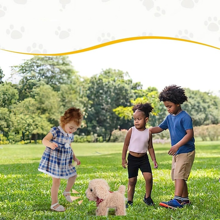 PIESEK INTERAKTYWNY NA SMYCZY ZABAWKA DLA DZIECI PIES CHODZI SZCZEKA