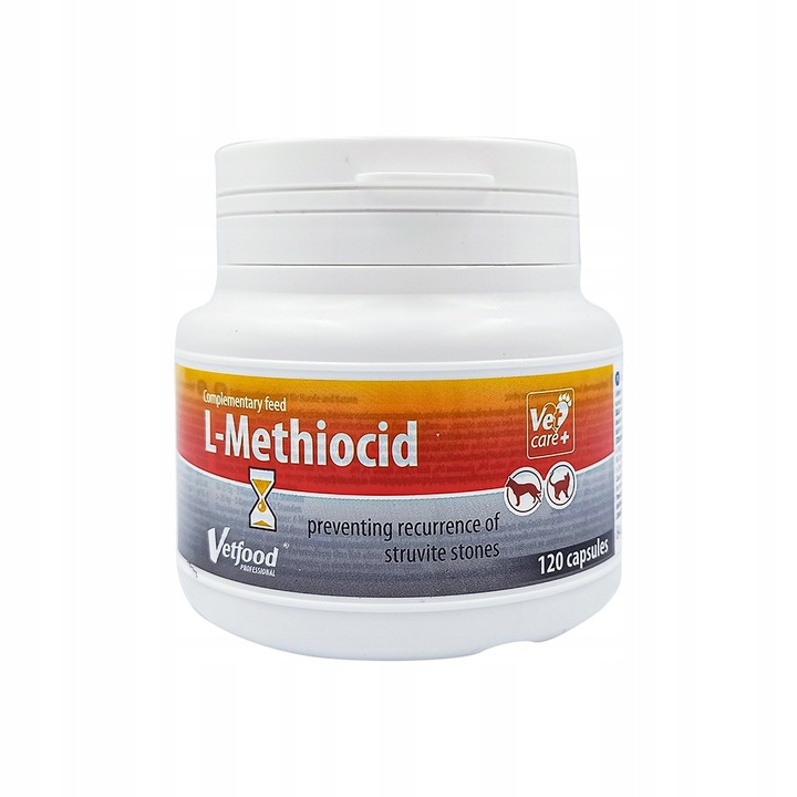 L-Methiocid wsparcie układu moczowego kotów i psów 120 kapsułek Vetfood
