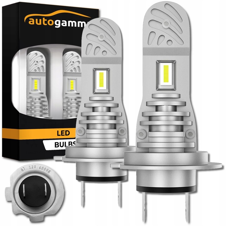 Żarówki LED H7 komplet Mocne 14000 LM 6000K LED 1:1 80W Canbus +1000%