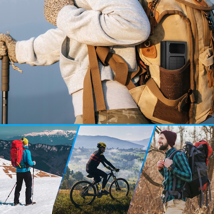 POWERBANK SOLARNY 20000 MAH KABEL ŁADOWANIE