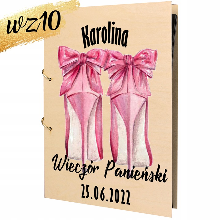 ALBUM WIECZÓR PANIEŃSKI z NADRUKIEM PREZENT DLA PANNY MŁODEJ IMIĘ Y3