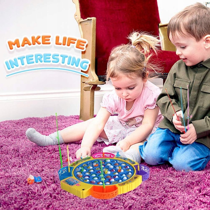 Gra Łowienie Rybek Zręcznościowa Rybki Do Łowienia 24 szt + 5 Wędki Muzyka