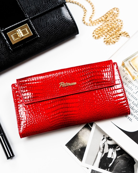 Portfel damski skórzany z RFID STOP Peterson skóra pojemny na prezent