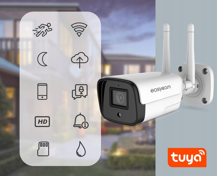 Kamera IP EasyCam zewnętrzna WiFi IR 30m Tuya 2MPx