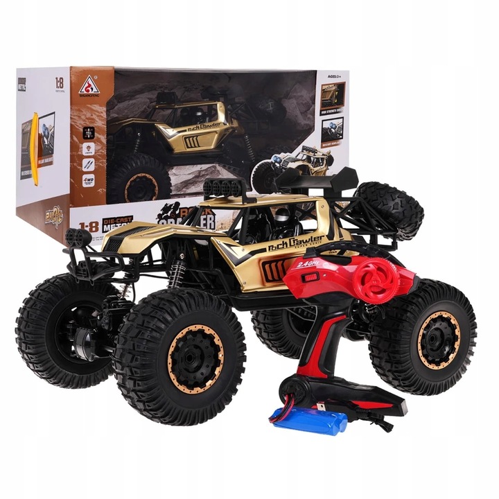 SAMOCHÓD AUTO RC AKUMULATOR TERENOWY ROCK Crawler 4x4 Sterowany Pilot DUŻY