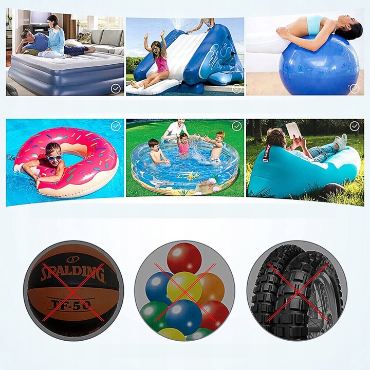 POMPKA AKUMULATOROWA Bezprzewodowa ELEKTRYCZNA do BASENU MATERACA KOMPRESOR