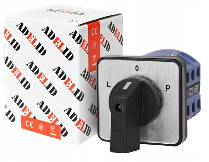 ŁĄCZNIK KRZYWKOWY 25A 3F LEWO PRAWO TABLICOWY IP65