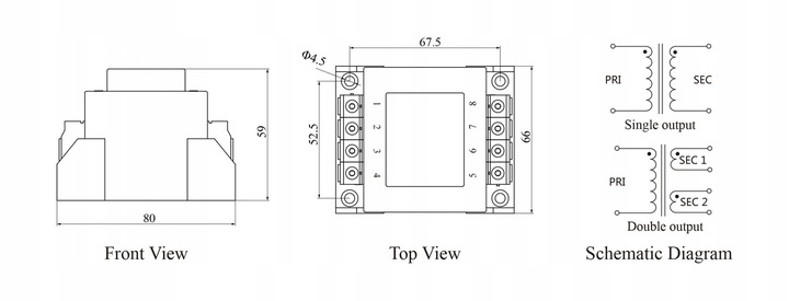 TE6035-50VA-230V/24V Transformator