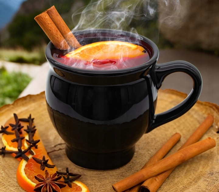 Komplet 2x KUBEK kamionkowy DO GRZAŃCA na grzane wino piwo zestaw do wina