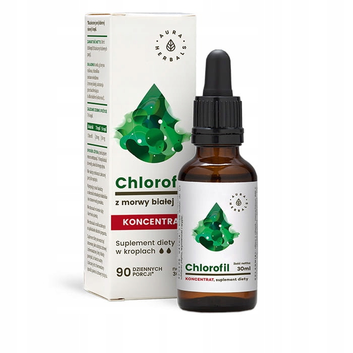 AURA HERBALS Chlorofil z morwy białej w kroplach