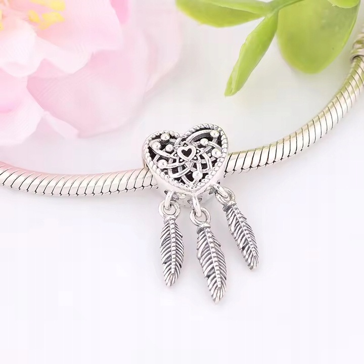 Charms Łapacz Snów Sny Serca S925 MODA TRUSKY