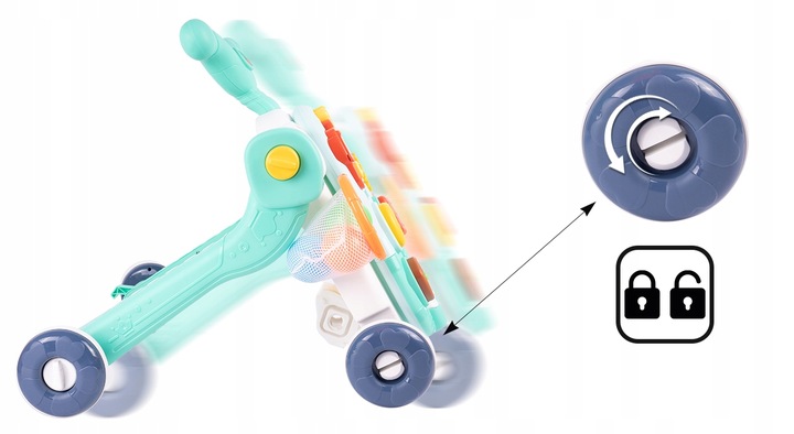 PCHACZ JEŹDZIK CHODZIK INTERAKTYWNY HULAJNOGA STOLIK 5w1 DLA DZIECI