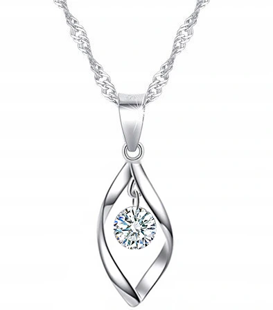 NASZYJNIK SREBRNY, ŁAŃCUSZEK SREBRNY DAMSKI SREBRO